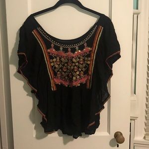 Black Embellished Top